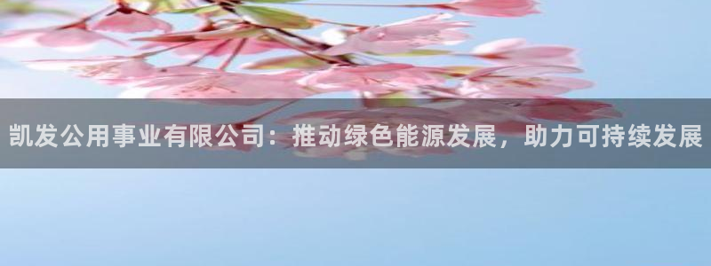 门徒娱乐app哪个模式容易赢：凯发公用事业有限公司：推动绿色能源发展，助力可持续发展